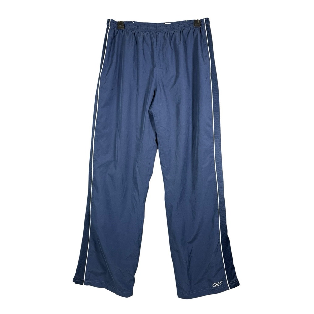 VINTAGE Reebok Pants Adult XL Blue White Track Jogger Lightweight 90s‎